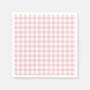 Servilleta De Papel Gingham Clásico Rosa Clásico