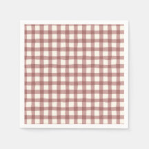 Gingham de Arándano Rojo Granate