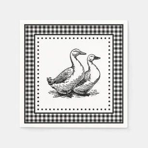 Servilleta De Papel Gingham de gansos