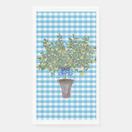 Servilleta De Papel Gingham Lemons Lemon Tree Napkins Napkin