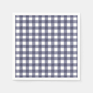 Servilleta De Papel Gingham naval simple