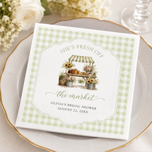 Servilleta De Papel Gingham Personalizado Está Fresca En El Mercado (Subido por el creador)