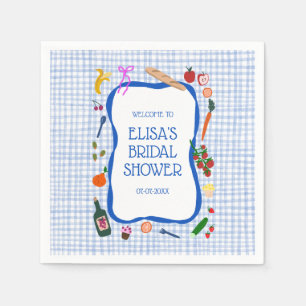 Servilleta De Papel Gingham Picnic Moderno Cute PERSONALIZADO Bridal S