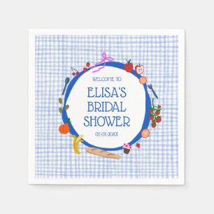 Servilleta De Papel Gingham Picnic Moderno Cute PERSONALIZADO Bridal S