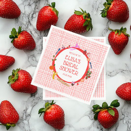 Servilleta De Papel Gingham Picnic Moderno Cute PERSONALIZADO Bridal S