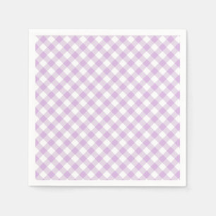 Servilleta De Papel Gingham Retro Suave Lila