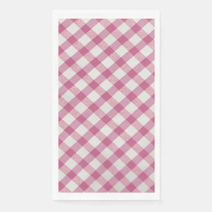Servilleta De Papel Gingham rosa para picnics, fiestas, etc.