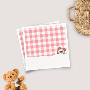Servilleta De Papel Gingham Teddy Bear Picnic