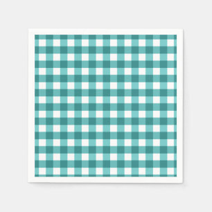 Servilleta De Papel gingham verde azulada