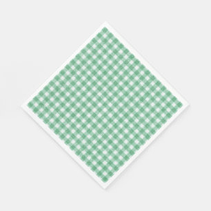 Servilleta De Papel Gingham Verde Menta
