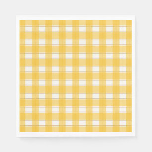 Servilleta De Papel Gingham Yellow