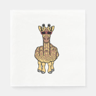Servilleta De Papel Girafa del Dedo Medio Funny Offensivo Rude Safari
