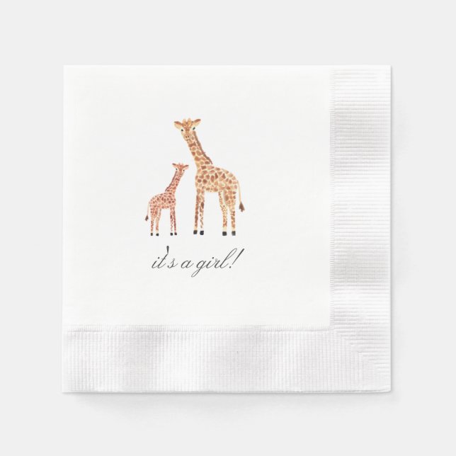 Servilleta De Papel Giraffe Baby Shower (Anverso)