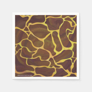 Servilleta De Papel Giraffe Brown and Yellow Print