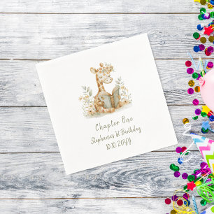 Servilleta De Papel Giraffe con Fiesta del primer cumpleaños del capít