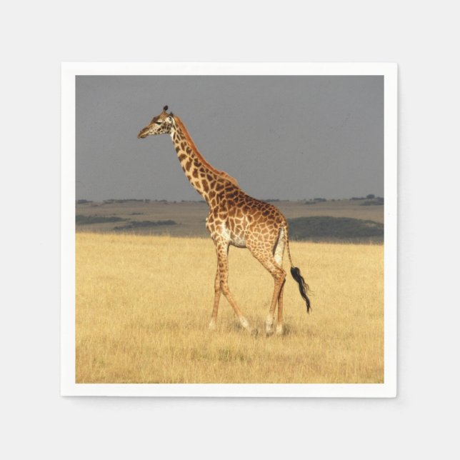 Servilleta De Papel Giraffe de cuerpo completo Africa Animales african (Anverso)