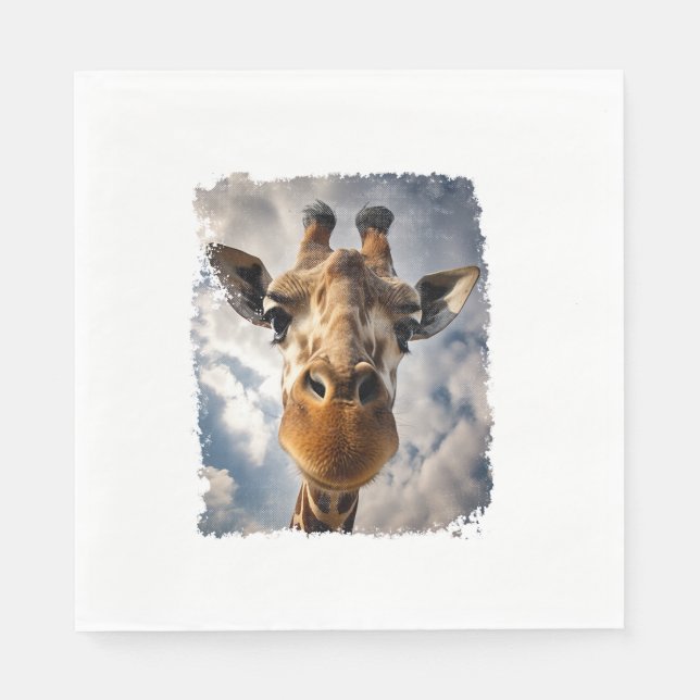 Servilleta De Papel Giraffe de época (Anverso)