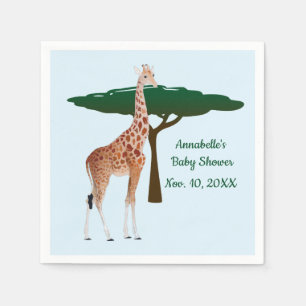 Servilleta De Papel Giraffe En La Sabana