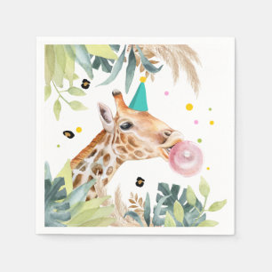 Servilleta De Papel Giraffe Fiesta Animales Nacimiento Zoológico Safar