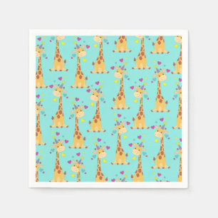 Servilleta De Papel Giraffe Kids Birthday Fiesta Cute