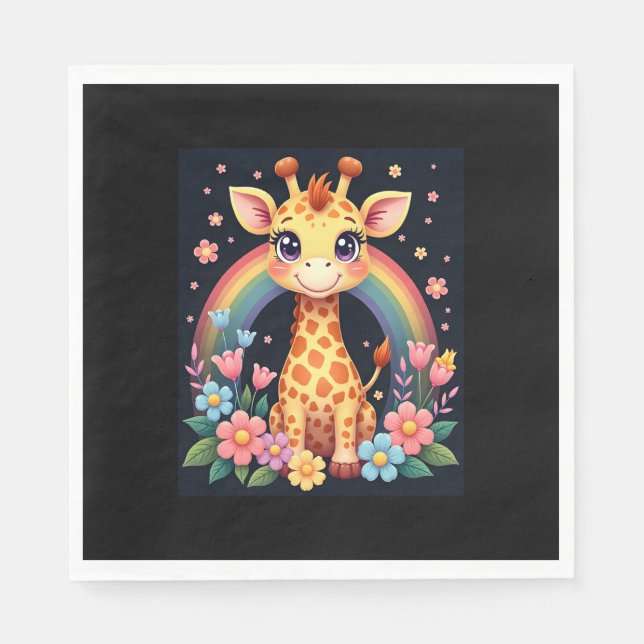 Servilleta De Papel Giraffe Lovers T-Shirt (Anverso)