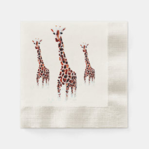 Servilleta De Papel Giraffe Vida silvestre animal