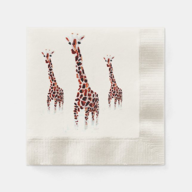 Servilleta De Papel Giraffe Vida silvestre animal (Anverso)