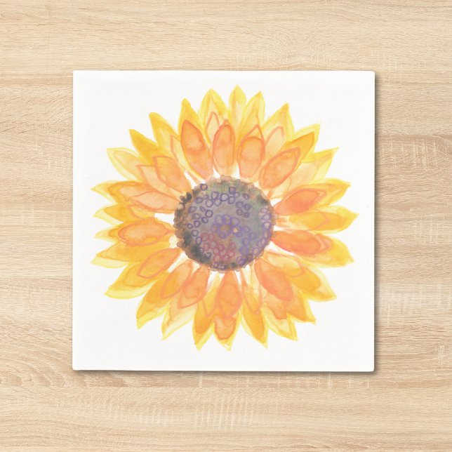 Servilleta De Papel Girasol acuarela  (Subido por el creador)
