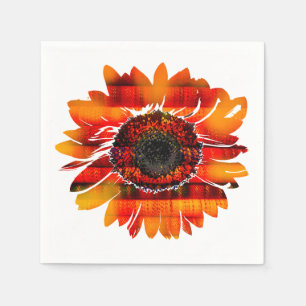 Servilleta De Papel Girasol ardiente vibrante bonito
