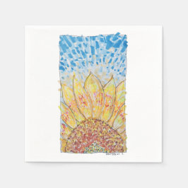 Servilleta De Papel Girasol Flor Radiante
