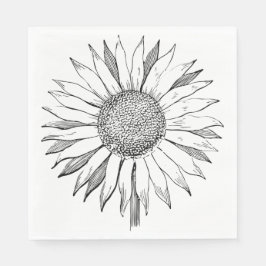 Servilleta De Papel Girasol ilustrado