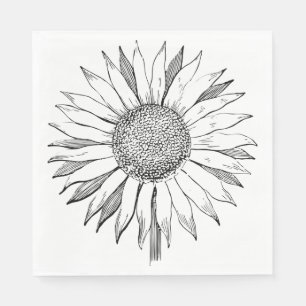 Servilleta De Papel Girasol ilustrado