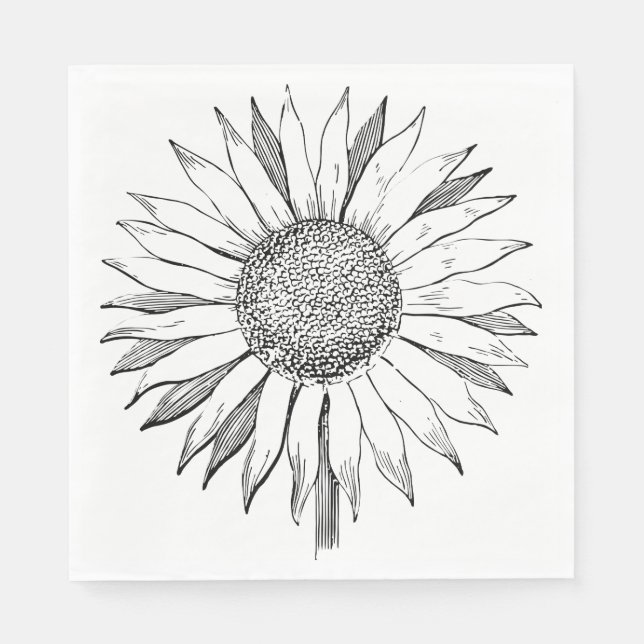 Servilleta De Papel Girasol ilustrado (Anverso)