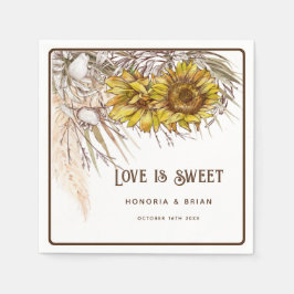 Servilleta De Papel Girasol rústico de mostaza