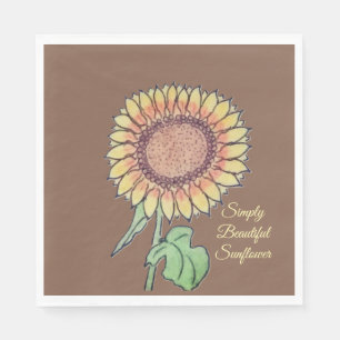 Servilleta De Papel Girasol simplemente hermoso 