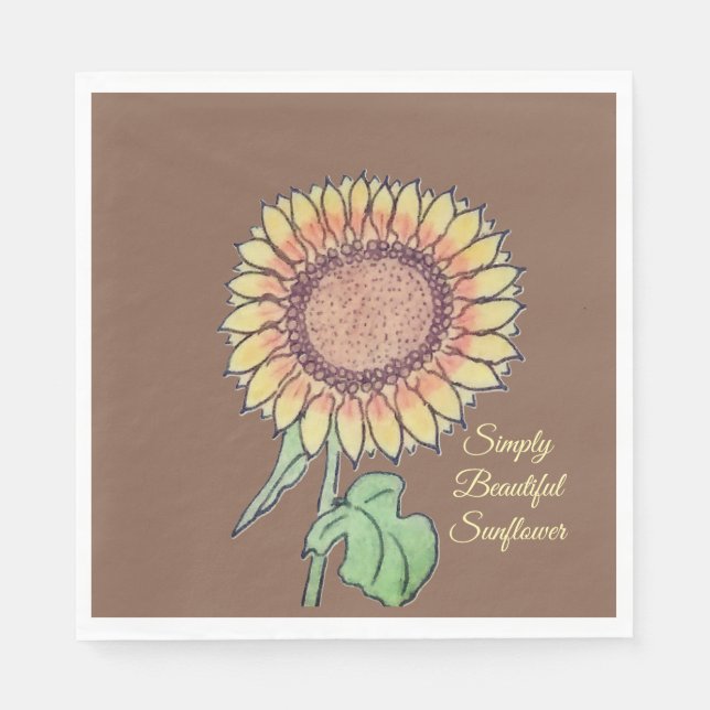 Servilleta De Papel Girasol simplemente hermoso  (Anverso)