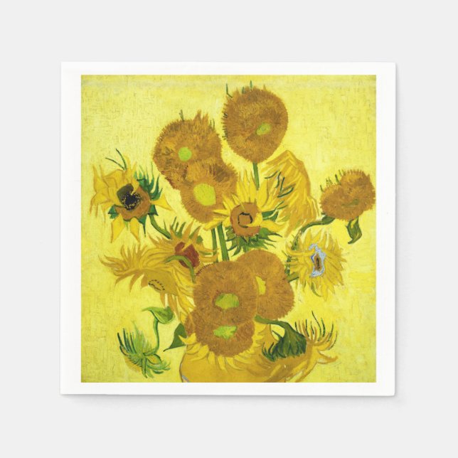 Servilleta De Papel Girasoles Vincent van Gogh     (Anverso)