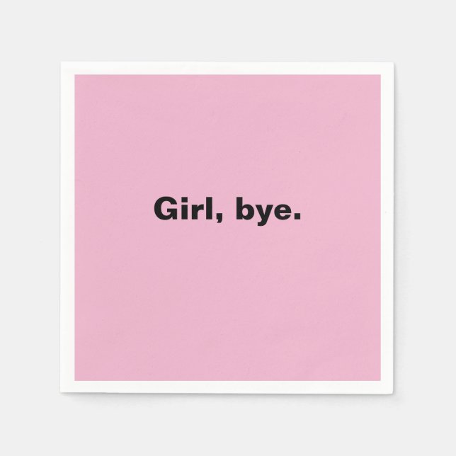 Servilleta De Papel Girl, Bye cocktail napkin (Anverso)