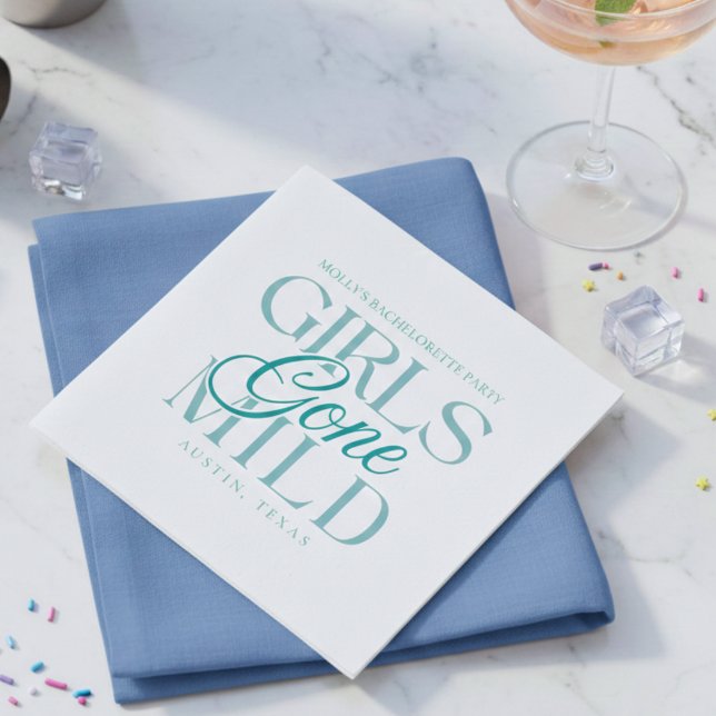 Servilleta De Papel Girls Gone Mild Blue Bachelorette (Girls Gone Mild Blue Bachelorette Napkins)