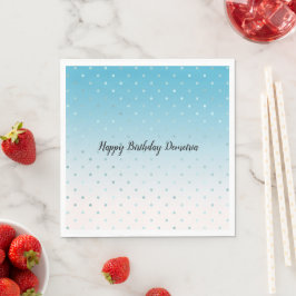 Servilleta De Papel Girly Aqua Glam Dots            