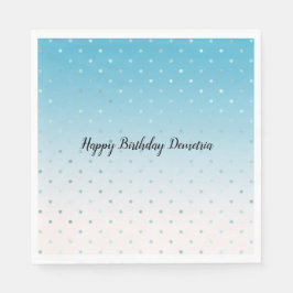 Servilleta De Papel Girly Aqua Glam Dots            