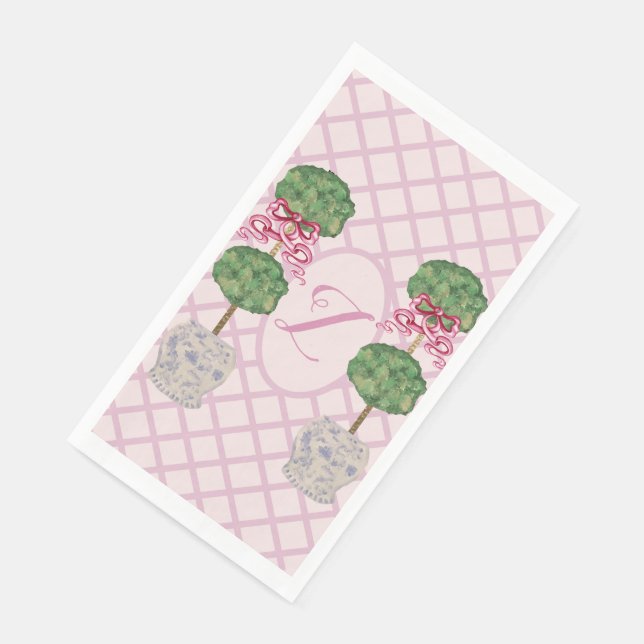 Servilleta De Papel Girly Chinoiserie Ginger Jar Jars Topiary (Esquina)