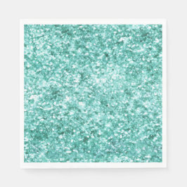 Servilleta De Papel Girly Mint Purpurina Confetti