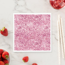 Servilleta De Papel Girly Pink Purpurina Confetti