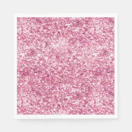 Servilleta De Papel Girly Pink Purpurina Confetti