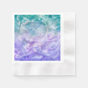 Servilleta De Papel Giro de nubes azul y púrpura