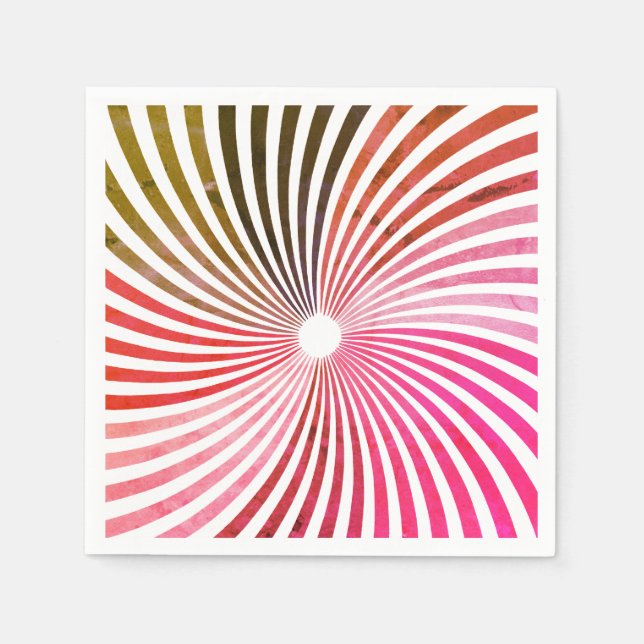 Servilleta De Papel Giro psicodélico en rosa (Anverso)
