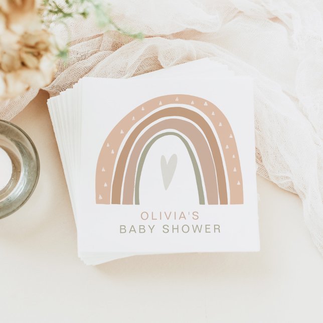 Servilleta De Papel GITA Bohemian Pastel Rainbow Baby Shower (Subido por el creador)