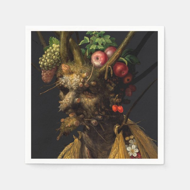Servilleta De Papel Giuseppe Arcimboldo - Cuatro estaciones en una sol (Anverso)