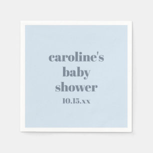 Servilleta De Papel Glaciar Azul Atrevido Moderno Divertido Cumpleaños